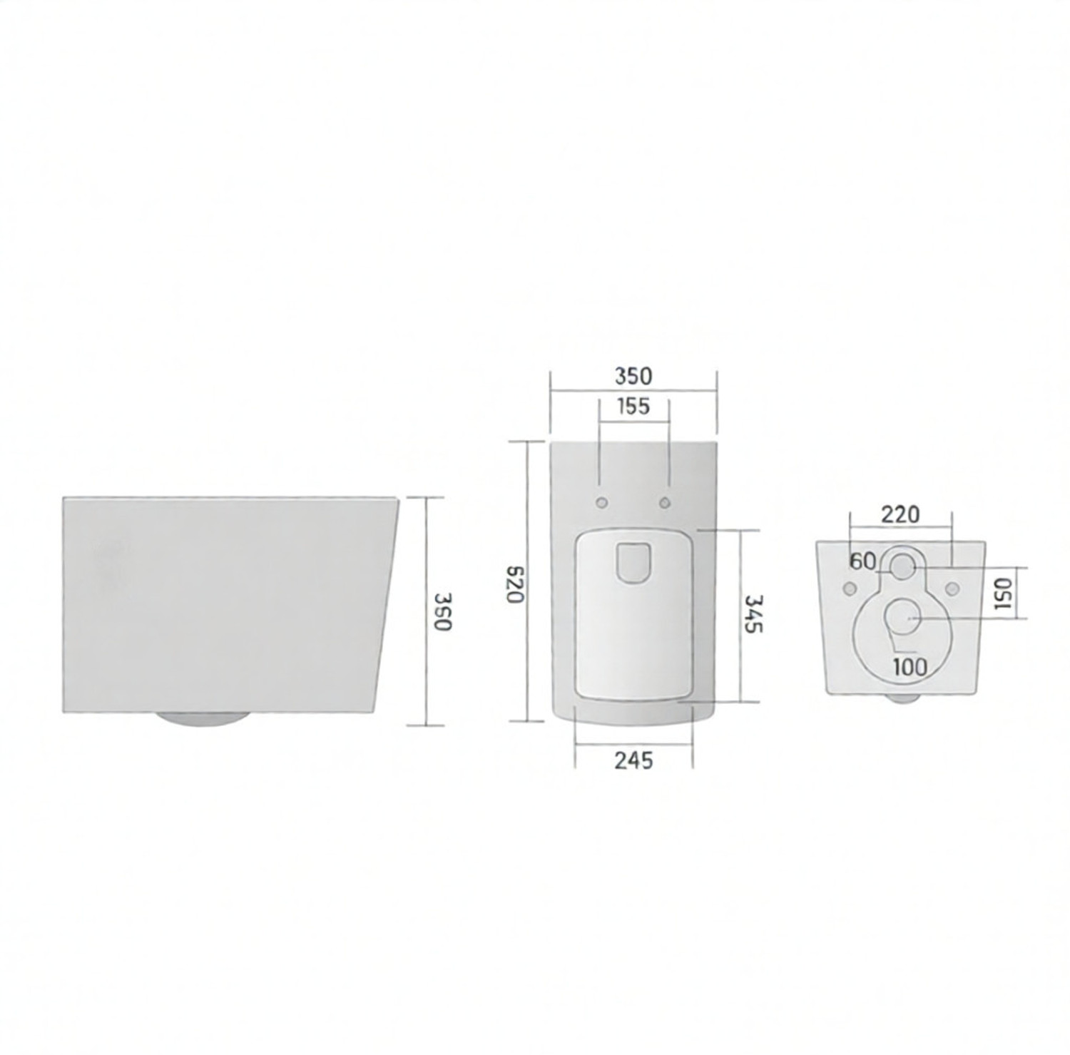 Image of BATHVERY Lama Wall Hung | Western Commode for Bathroom | Made For Ceramic | L-Key | Soft Close Feature | Water Saving Dual Flushing | 10-Year Glass Warranty Western Commode
