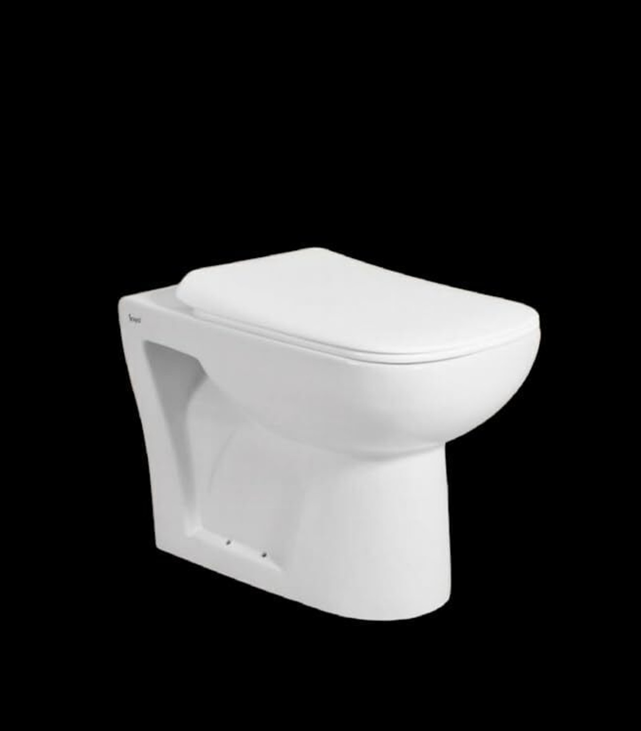 Image of Joyo Cera Floor Mounted Bathroom Commode Ceramic Floor Mounted European Water Closet /Western Toilet Commode /EWC With Slim Hydraulic Soft Close Seat Cover 54cm x 35cm x 41cm - White (P Trap) Western Commode