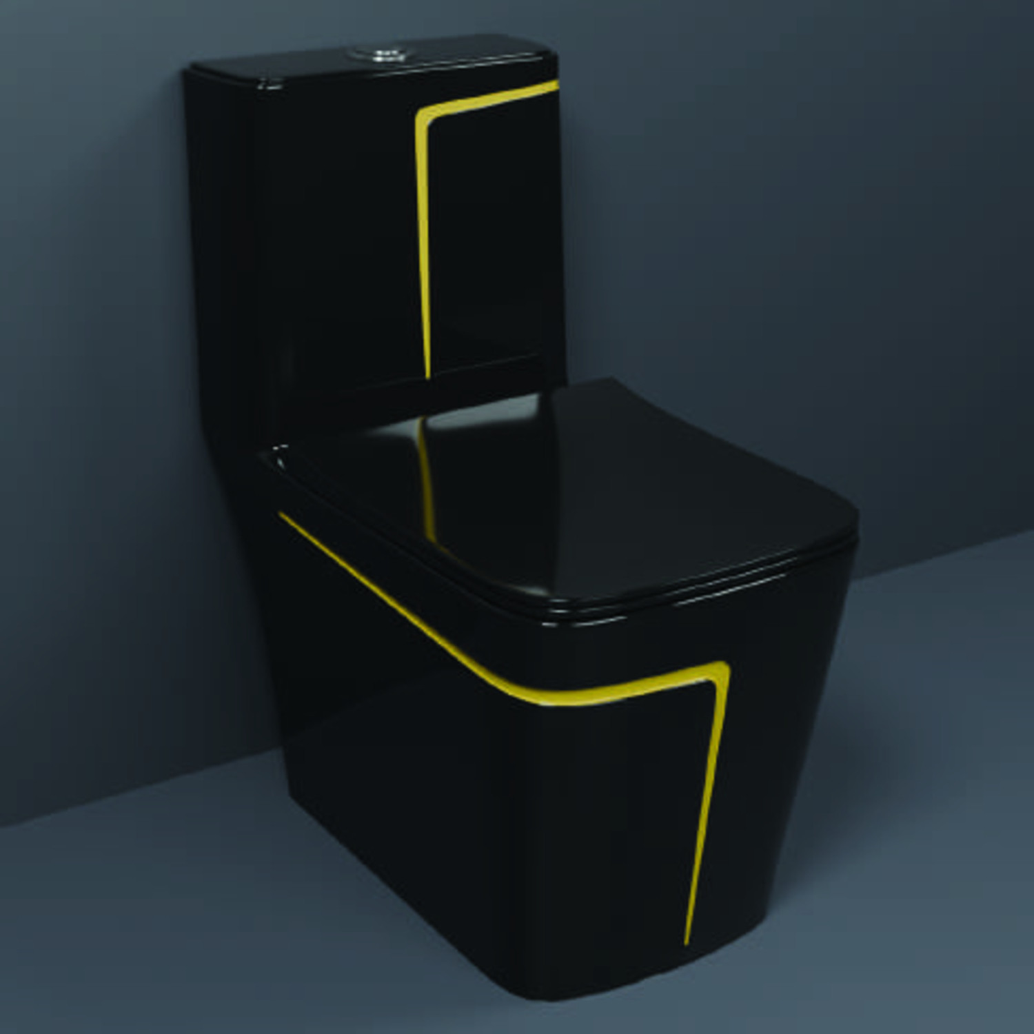 Image of AGOEN One-Piece Western Commode | Modern Ceramic Water Closet with Soft Close Seat RM -2010 | 660L x 375W x 740H mm Western Commode