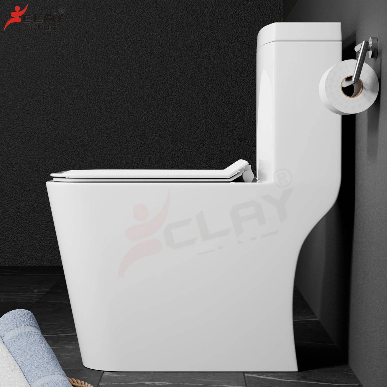 clayplus 1003 Ceramic One Piece Western Commode 9-inch Trap - Image 5