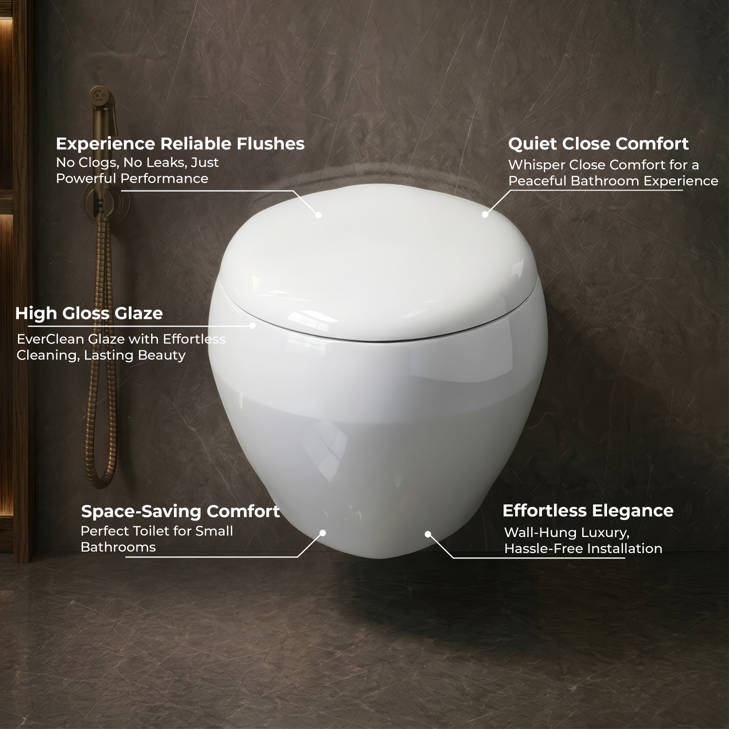 Image of Plantex Ceramic Commode for Toilet /Western Commode /Western Toilet with Soft Closing Seat (APS-773) Western Commode