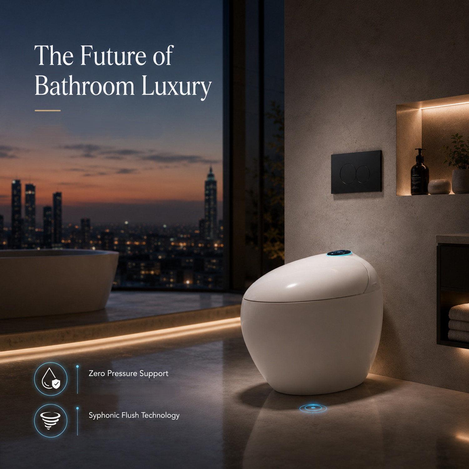 Image of Uniwell UNIWELL Smart One Piece Toilet | Ceramic Floor Mounted WC with Syphonic Flush | US-7004 Western Commode