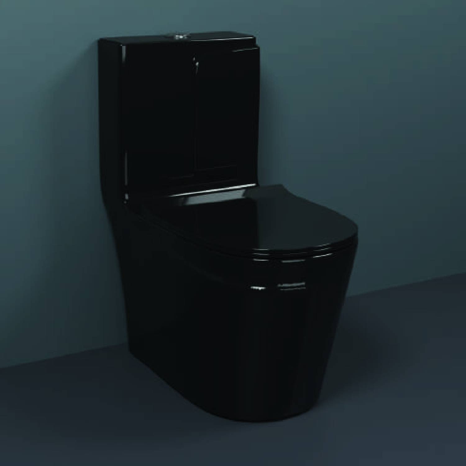 4VIEW One-Piece Western Commode | Modern Ceramic Water Closet with Soft Close Seat RM - 1022 | 660L x 375W x 740H mm Western Commode