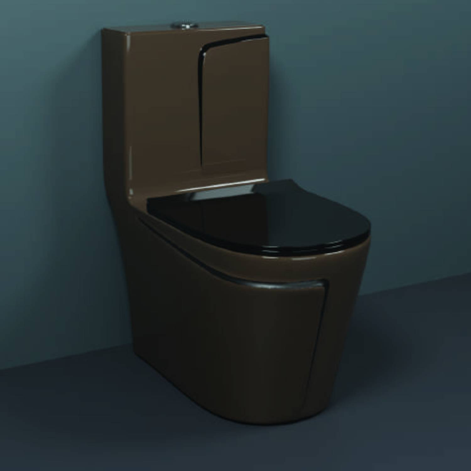 AGOEN One-Piece Western Commode | Modern Ceramic Water Closet with Soft Close Seat RM - 1025 | 660L x 375W x 740H mm Western Commode