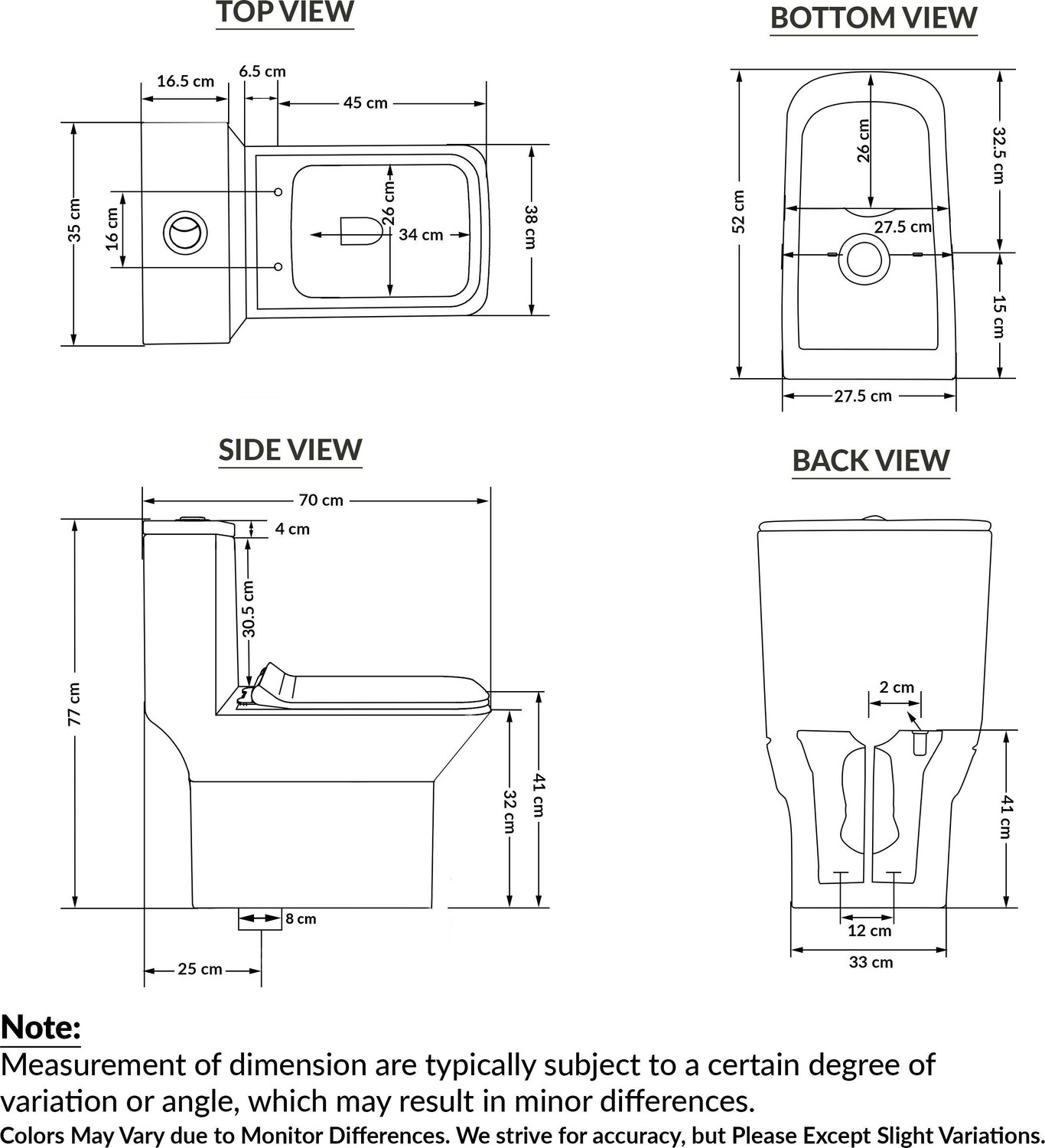 Image of Plantex Commode for Toilet /One Piece Western Toilet with Rim Wash-Down Flush / Soft Closing Toilet Seat - S Trap - (TORO) Western Commode