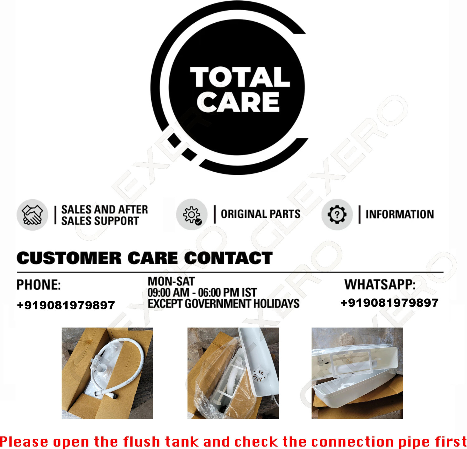 Image of Glexero European Commode Set EWC P Trap Floor Mounted Toilet Seat Western Commode