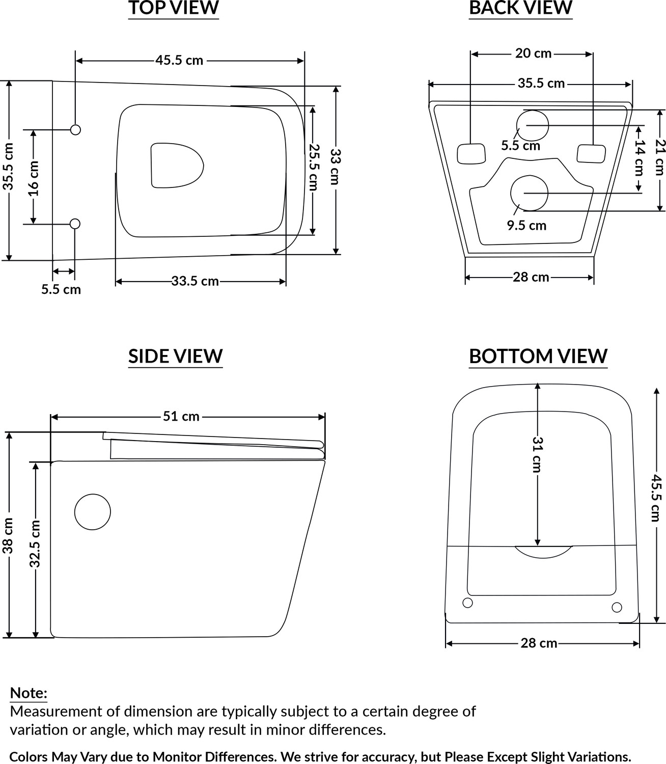 Image of Plantex Ceramic Commode for Toilet /P Trap Western Wall Hung Toilet /Rim Washdown Western Toilet with Soft Close Toilet Seat Cover-(990) Western Commode