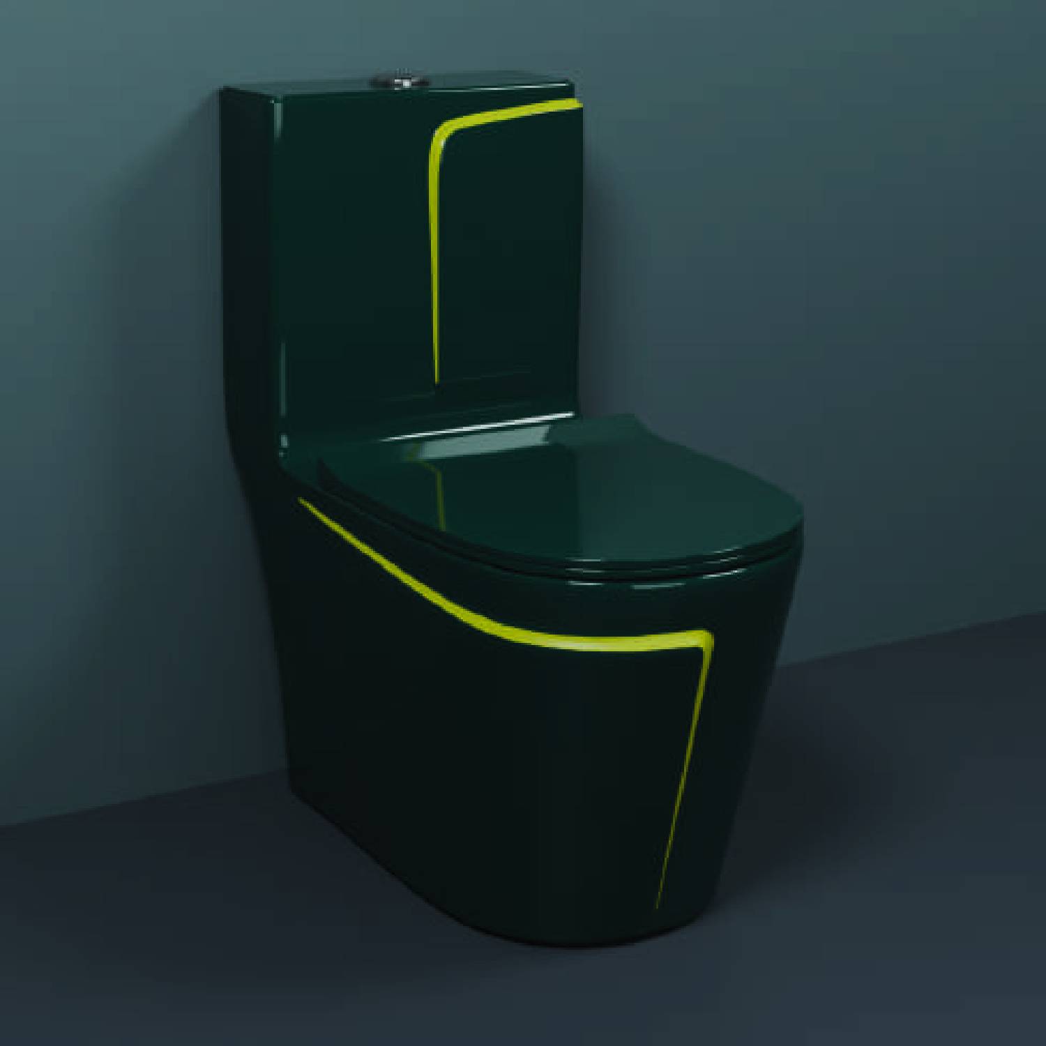 AGOEN One-Piece Western Commode | Modern Ceramic Water Closet with Soft Close Seat RM - 1028 | 660L x 375W x 740H mm Western Commode