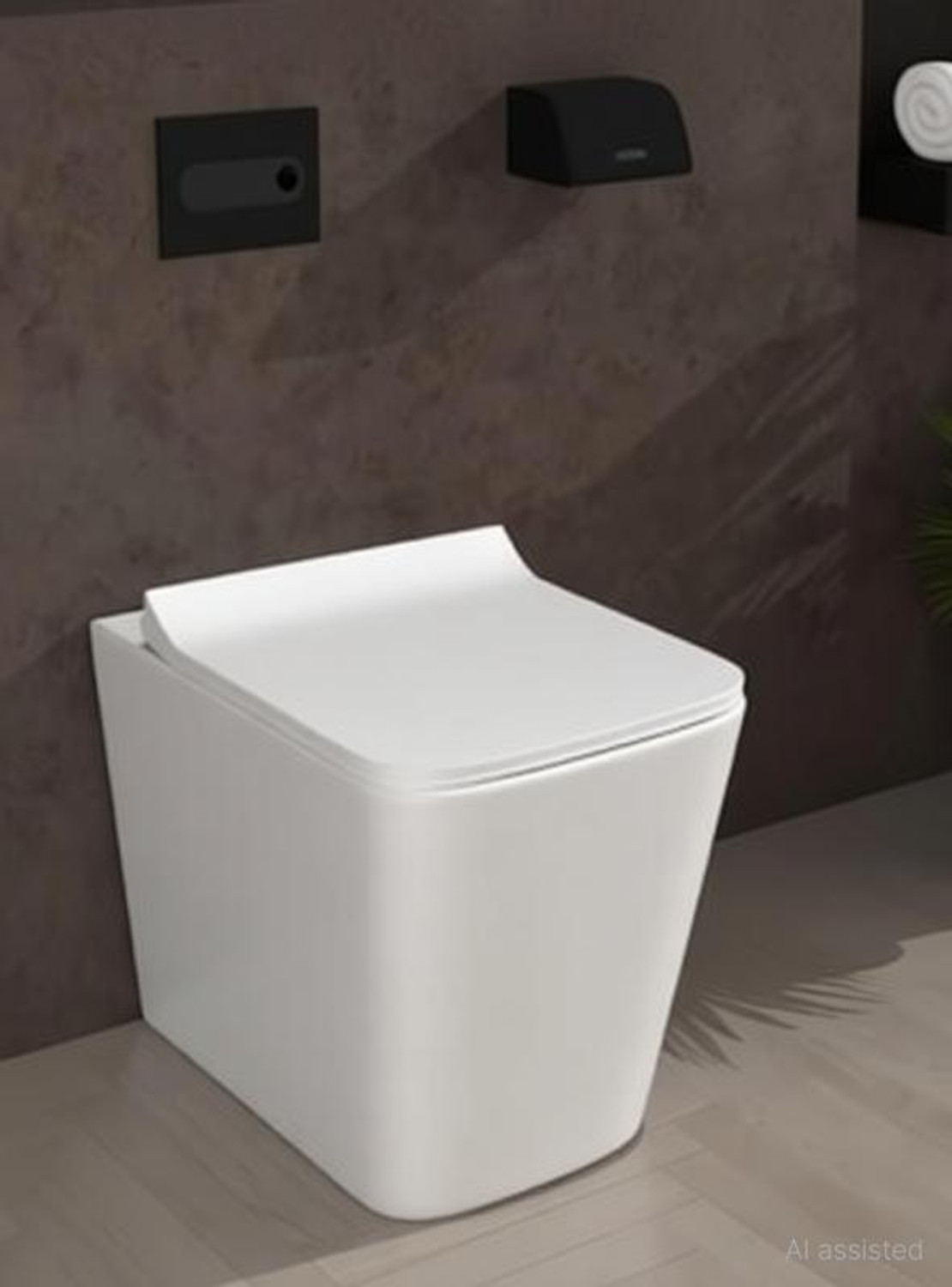 Image of Moro REVEL Rimless Flor Mounted| Anti-Bacterial Glaze | Soft Close Seat Cover (PP) | S-Trap Western Commode