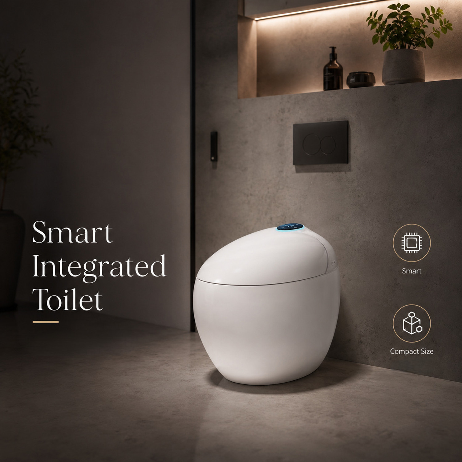 Image of Uniwell UNIWELL Smart One Piece Toilet | Ceramic Floor Mounted WC with Syphonic Flush | US-7004 Western Commode