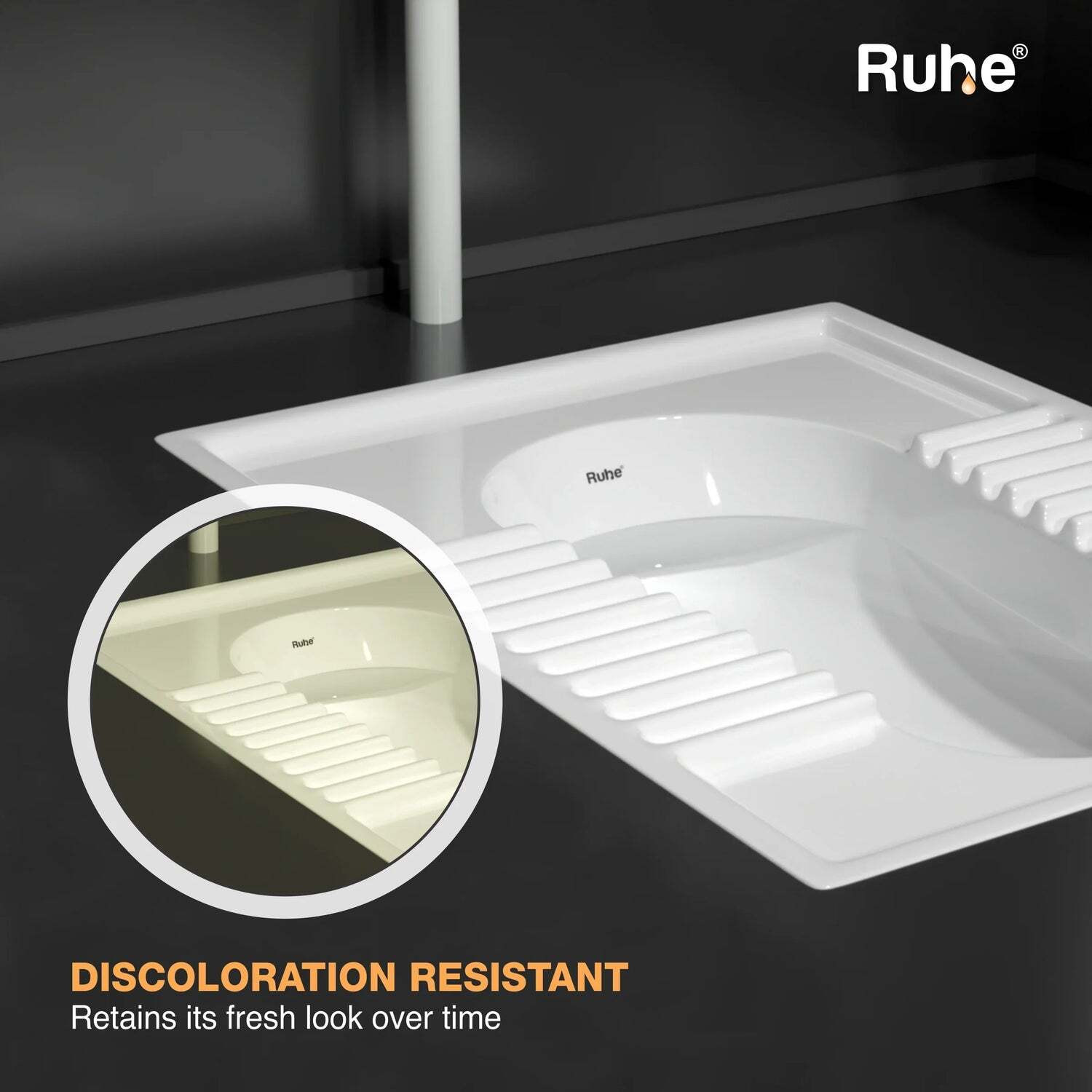 Image of Ruhe Indian Toilet Seat For Bathroom, Indian Commode (23x18x12 CM) Orrisa Pan Toilet Indian Commode