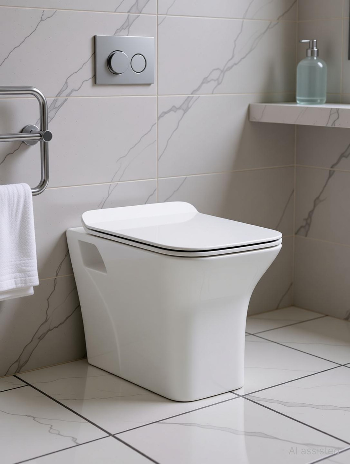 Image of Bathflow | Made of Ceramic | Soft Close | Dual Flush Water Saving | EWC | Western Commode