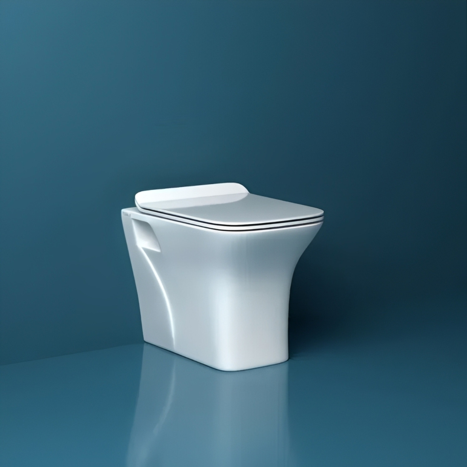 Image of Moro Flinch Italian Collection Element Western Commode for Bathroom with Inbuilt Jet | Made of Ceramic | Soft Close | Dual Flush Water Saving | Western Commode