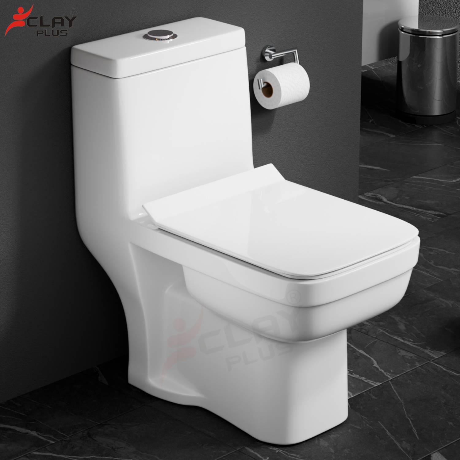 clayplus 105 Premium Ceramic Floor Mounted Toilet - Image 1