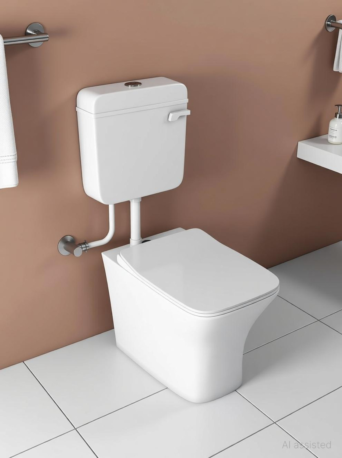 Image of Snowberry Lino S TRAP / Premium Quality Luxurious Ewc Square Floor Mounted S-Trap European Commode Set Western Commode