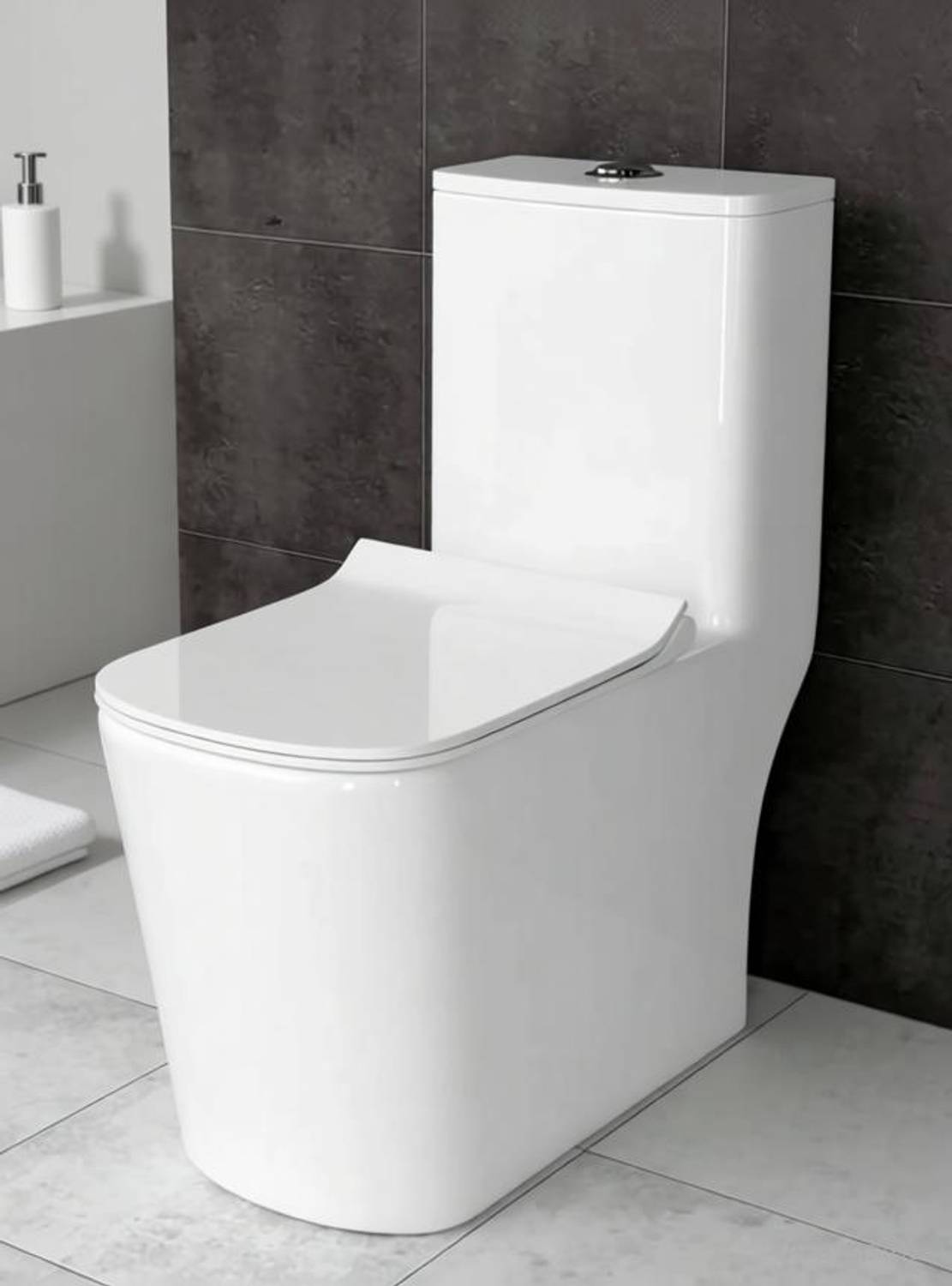 clayplus 1003 Ceramic One Piece Western Commode 9-inch Trap - Image 2