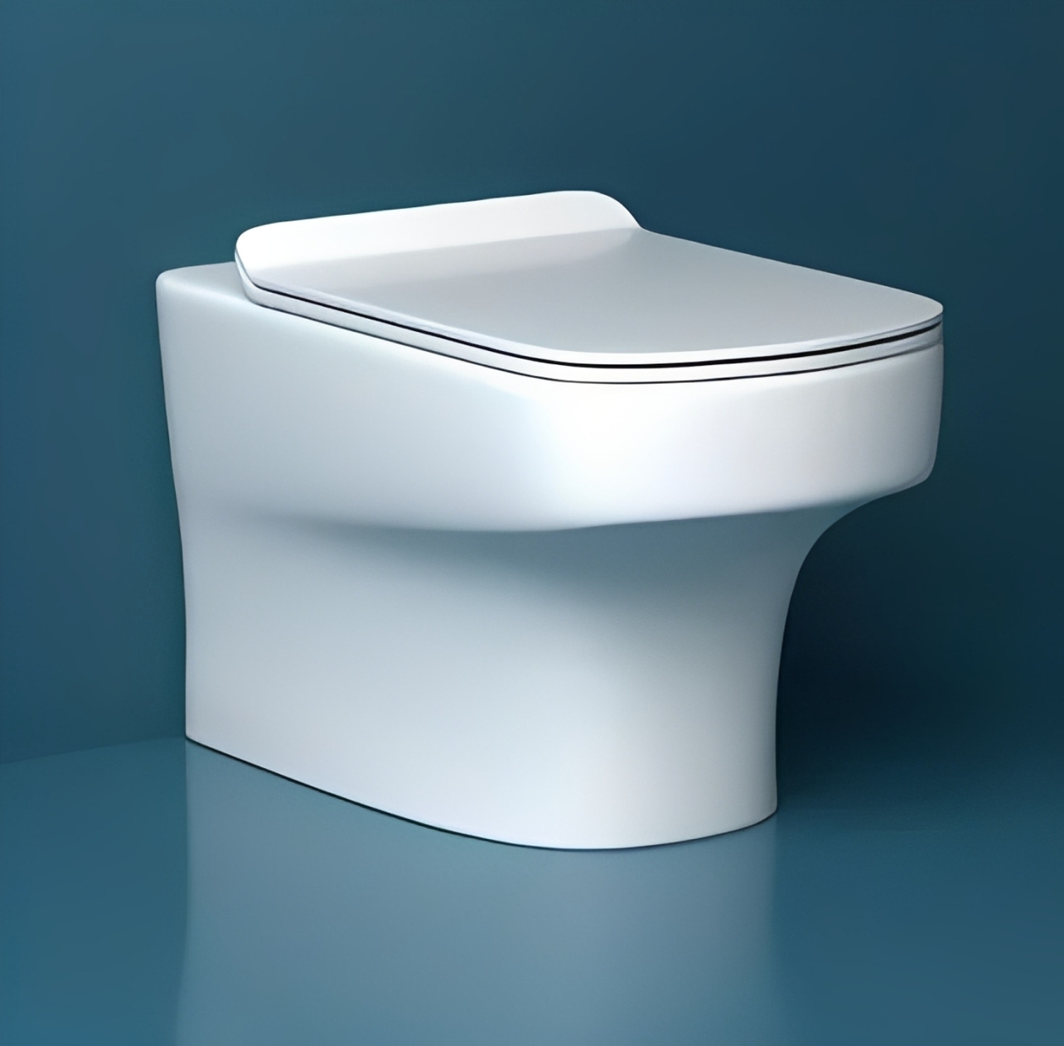 Image of Moro SPECTO Floor Mounted 5D Siphonic Western Commode | Ceramic Toilet with Advanced Flushing Technology | Anti-Bacterial Glaze | Soft Close Seat Cover (PP) | S-Trap Western Commode