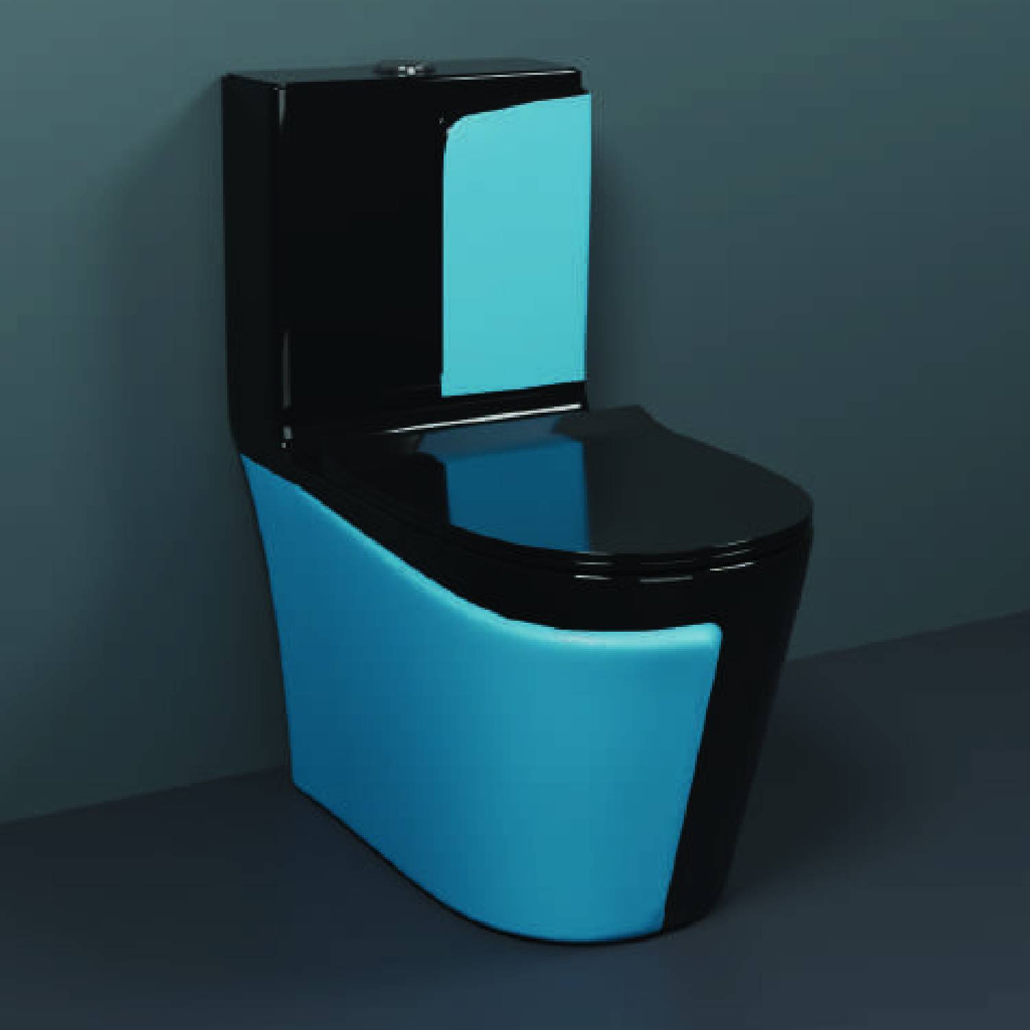 4VIEW One-Piece Western Commode | Modern Ceramic Water Closet with Soft Close Seat RM - 1019 | 660L x 375W x 740H mm Western Commode