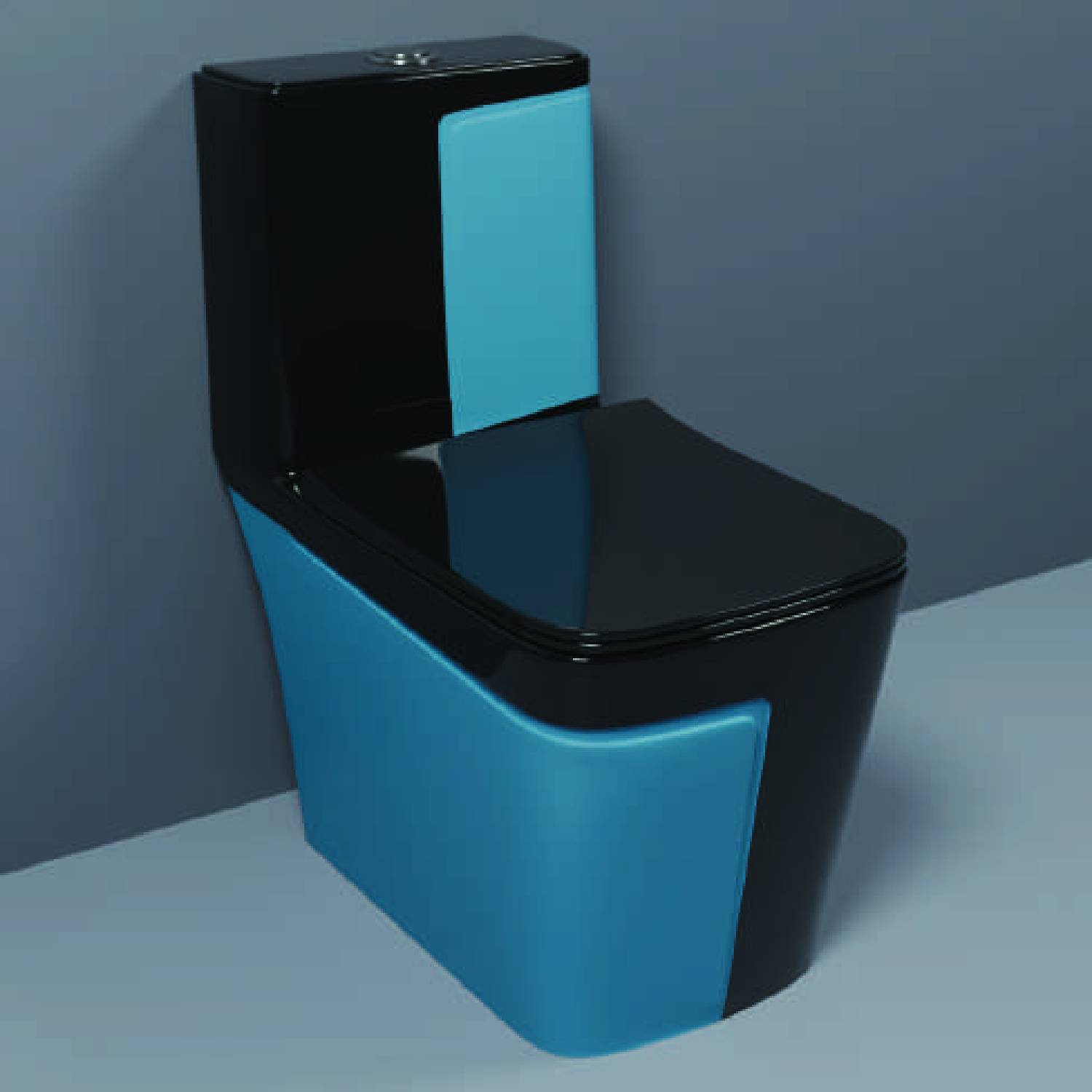 4VIEW One-Piece Western Commode | Modern Ceramic Water Closet with Soft Close Seat RM -2019 | 660L x 375W x 740H mm Western Commode