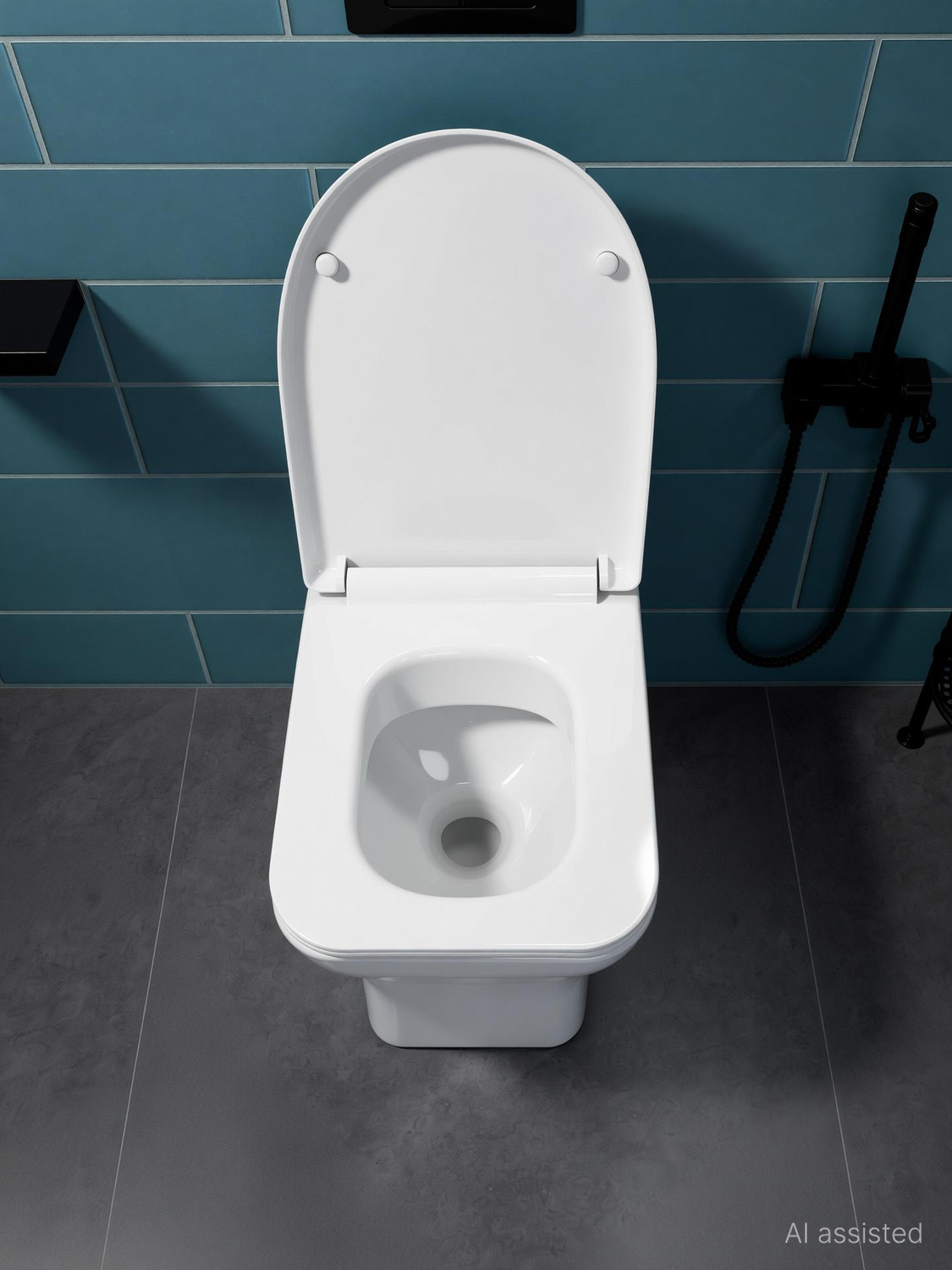 Image of Plantex Ceramic Commode For Toilet /Western Toilet With Soft Closing Toilet Seat S-Trap (APS-735) Western Commode