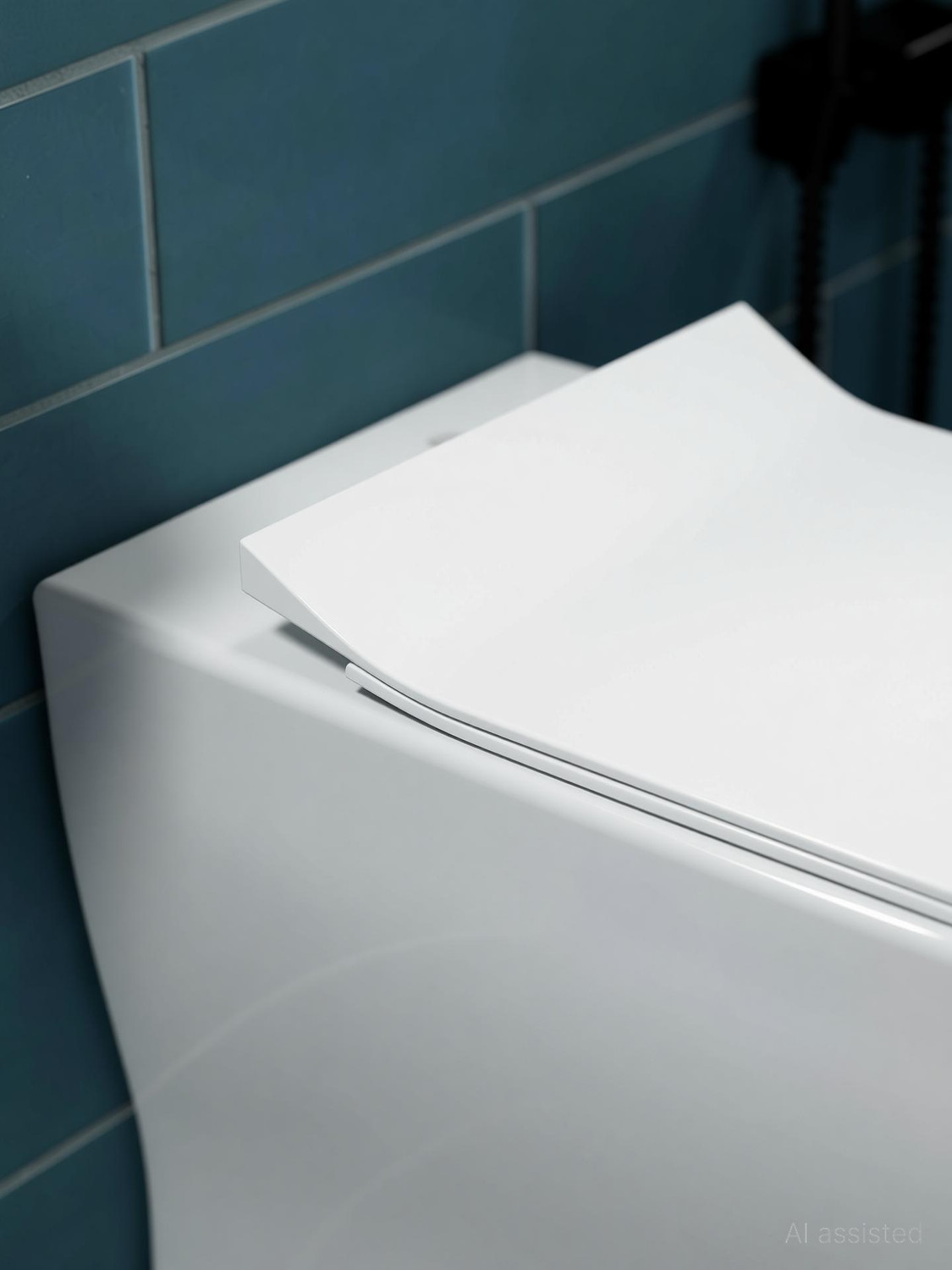 Image of Plantex Ceramic Commode For Toilet /Western Toilet With Soft Closing Toilet Seat S-Trap (APS-735) Western Commode