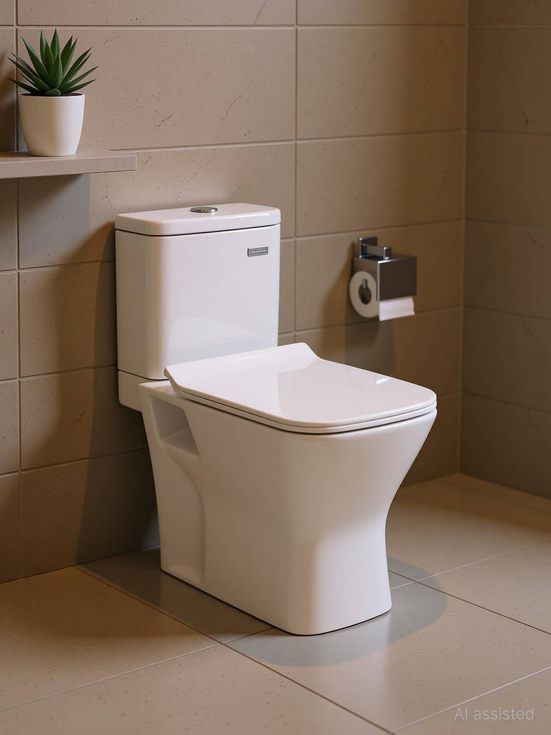 alpine ceramics 3012 ALPINE Premium Ceramic Floor Mounted. EWC with Seat Cover Floor Mount-White 3012 - ALPINE Premium Grade Ceramic Floor Mounted Western Commode