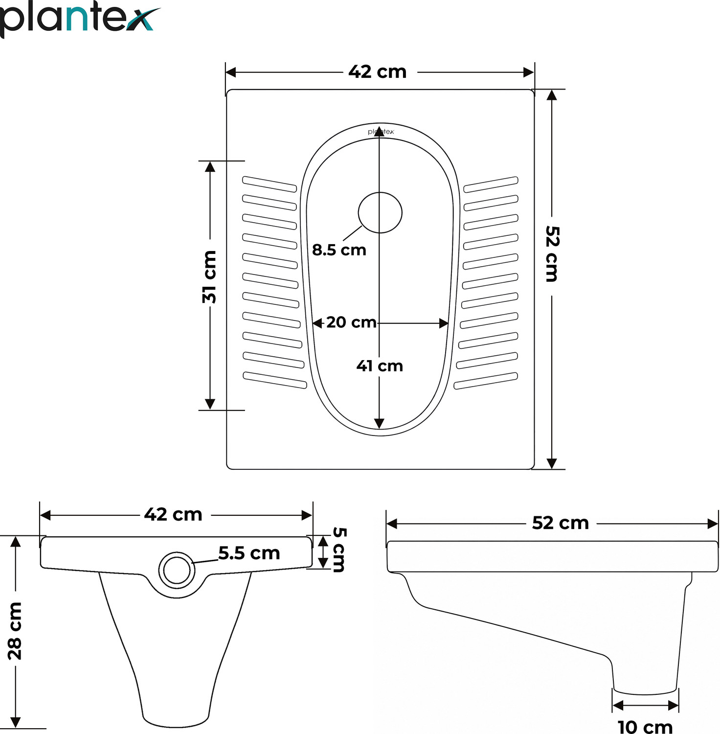 Image of Plantex Orrisa Pan for Bathroom /Indian Toilet Pan /Household Squatting Pan /Sintered Stone Indian Commode