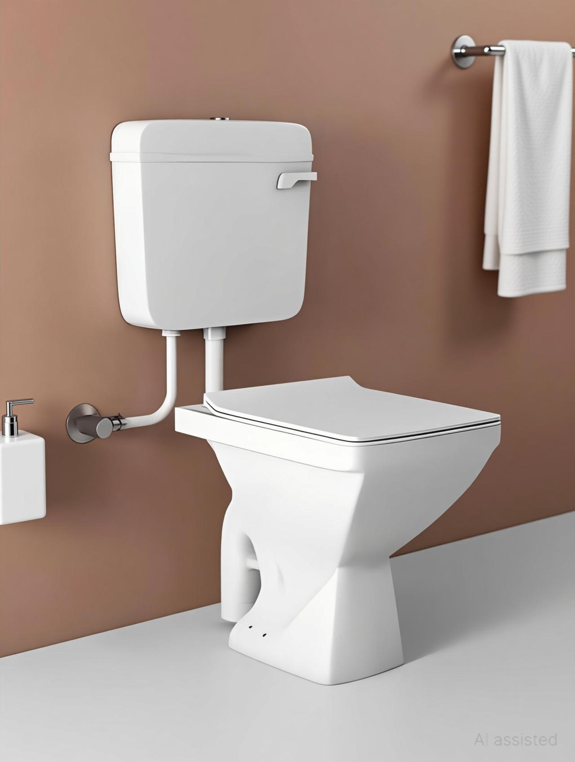 Image of Moro DR-SQ.EWC-FLUCTANK| Western Commode for Bathroom | Made For Ceramic | Floor Mounted S-Trap European Commode Set Western Commode (White) Western Commode