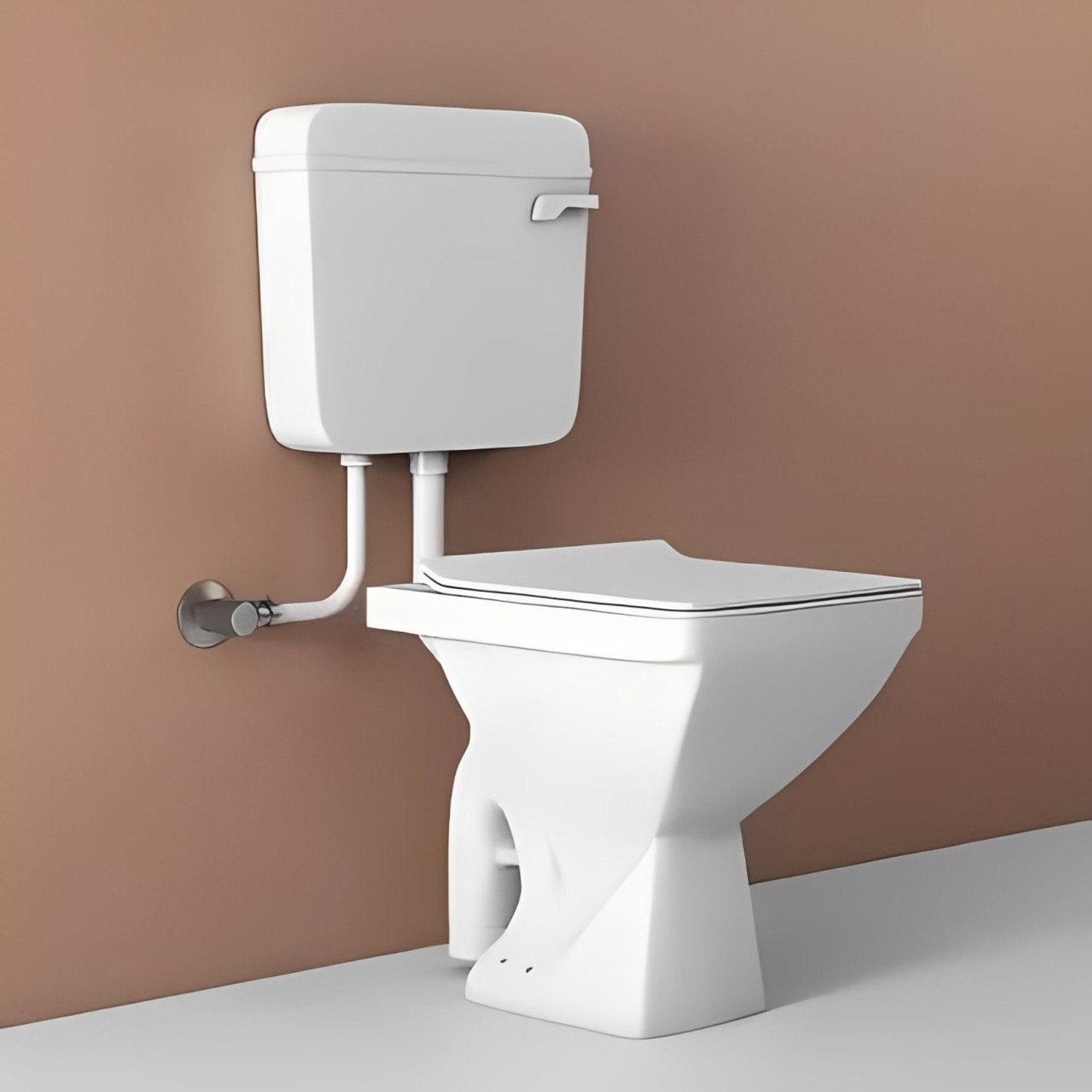 Image of Moro DR-SQ.EWC-FLUCTANK| Western Commode for Bathroom | Made For Ceramic | Floor Mounted S-Trap European Commode Set Western Commode (White) Western Commode