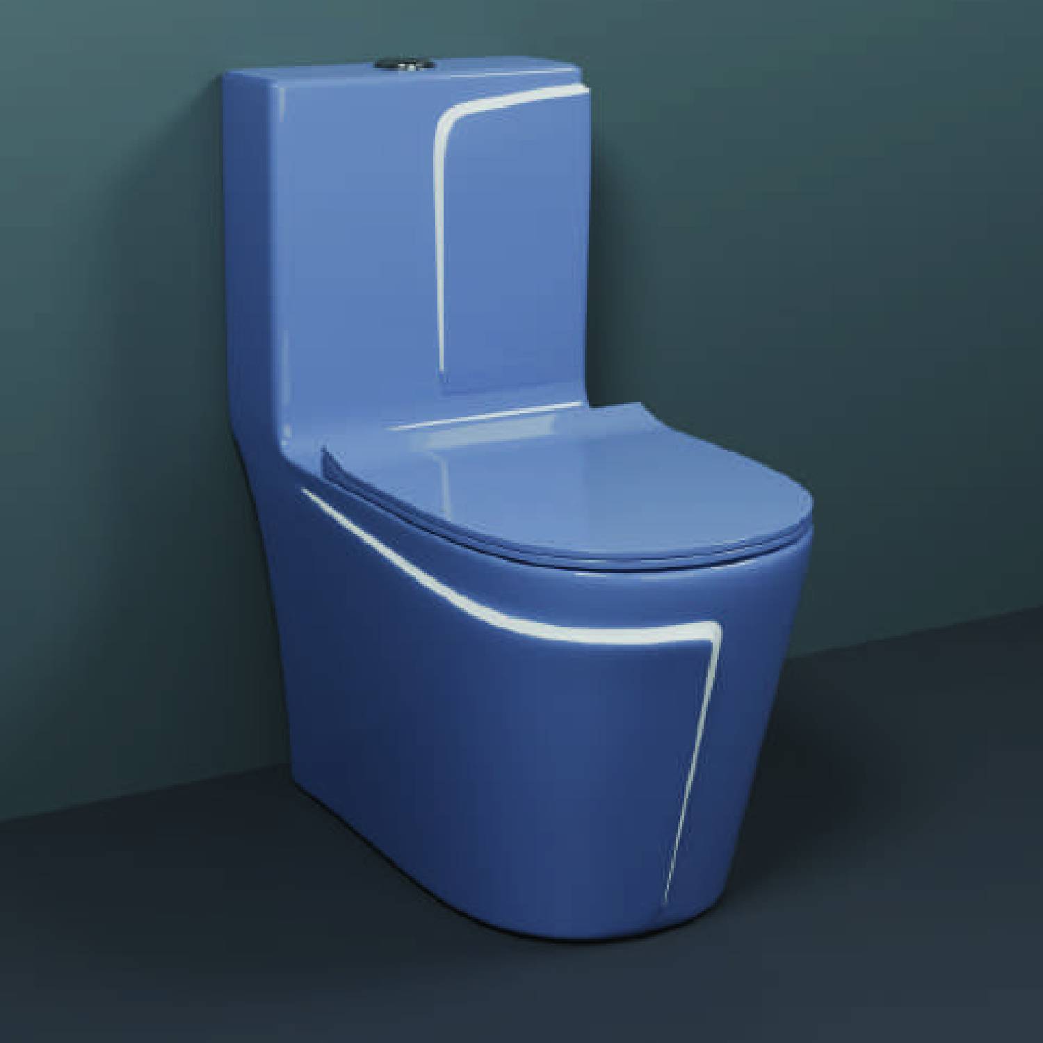 AGOEN One-Piece Western Commode | Modern Ceramic Water Closet with Soft Close Seat RM - 1011 | 660L x 375W x 740H mm Western Commode