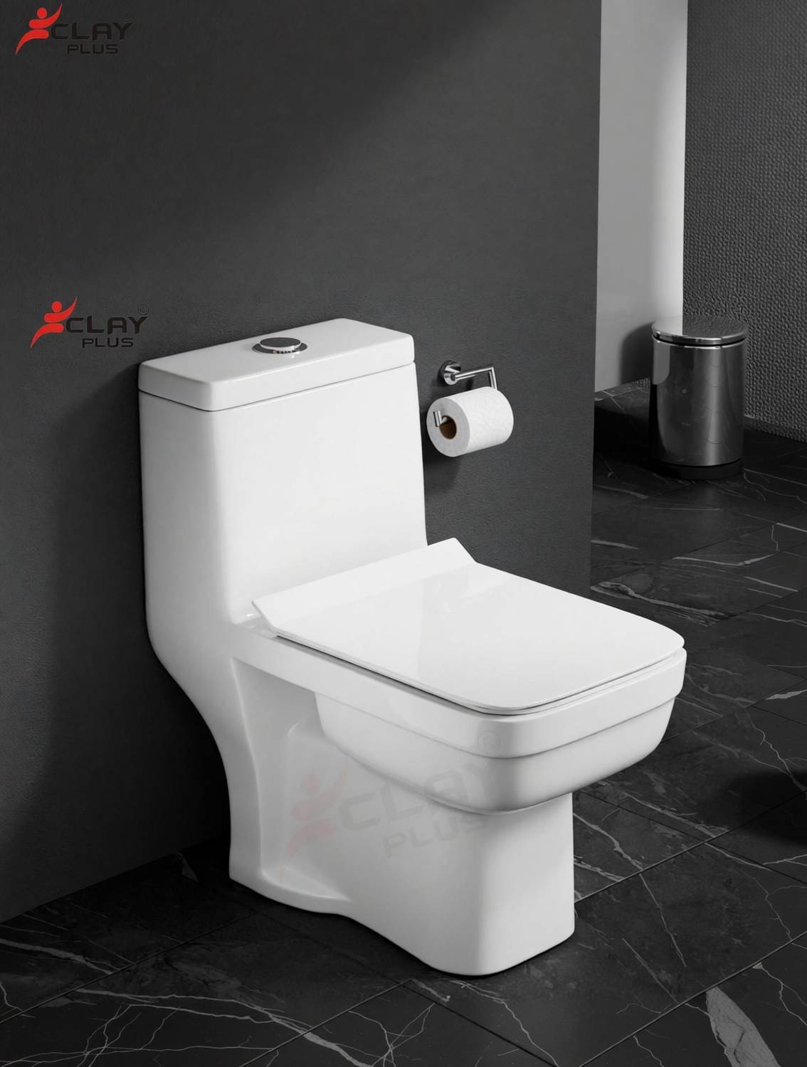 clayplus 105 Premium Ceramic Floor Mounted Toilet - Image 2