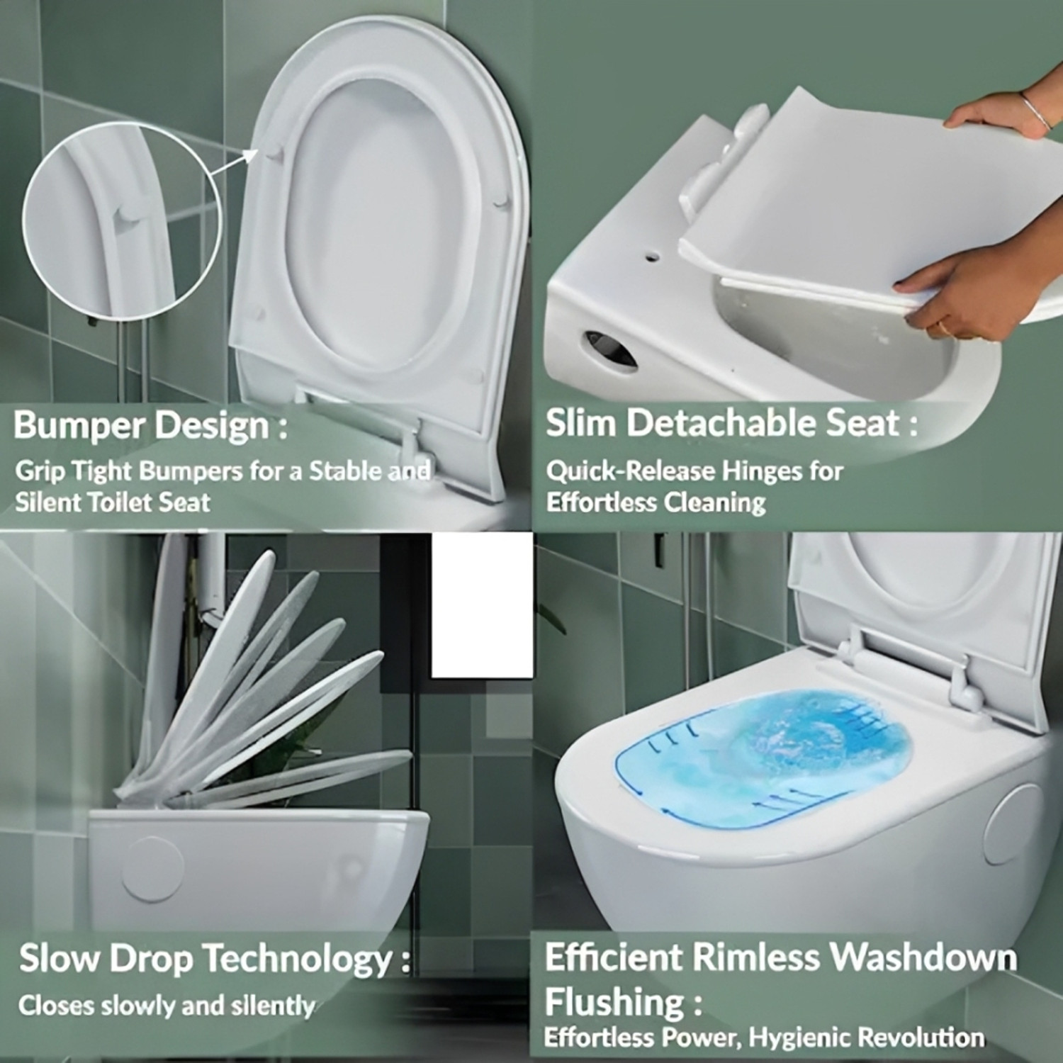 Image of Moro JOOUNTY Western Toilet |Water closet | Premium Commode | Anti-Bacterial Glaze (White Western Commode