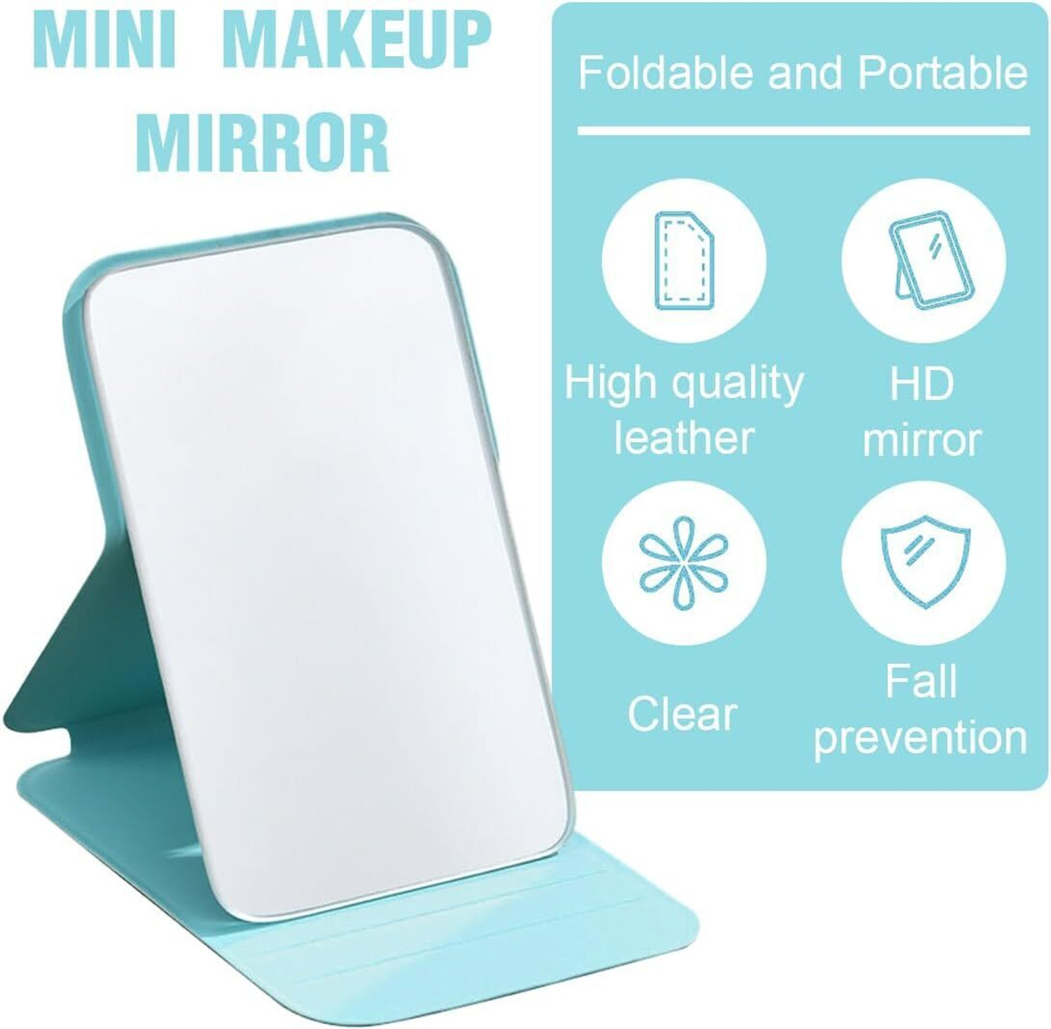 Image of YOMITH Compact Makeup Mirror, Small Cosmetic Mirror, Hand Mirror Foldable Ultra Thin
