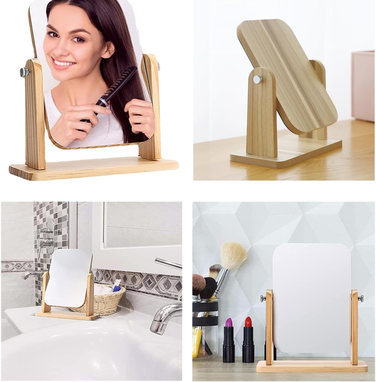 Image of DIYAL ENTERPRISE Desk Mirror Vanity Make up Bathroom Living Room Shave Make up