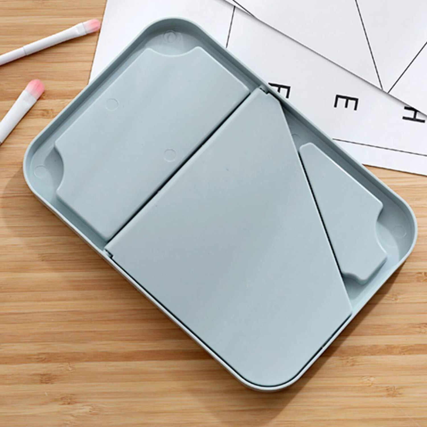 Image of Dhyankeshwer Desktop Foldable Makeup Mirror - Simple Portable Princess Square Mirror
