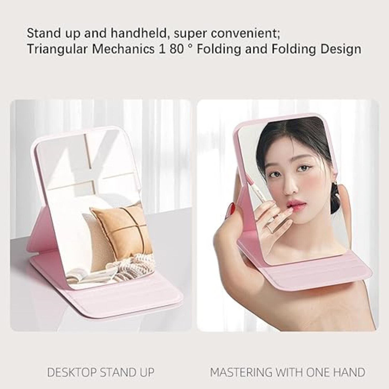 Image of YOMITH Compact Makeup Mirror, Small Cosmetic Mirror, Hand Mirror Foldable Ultra Thin