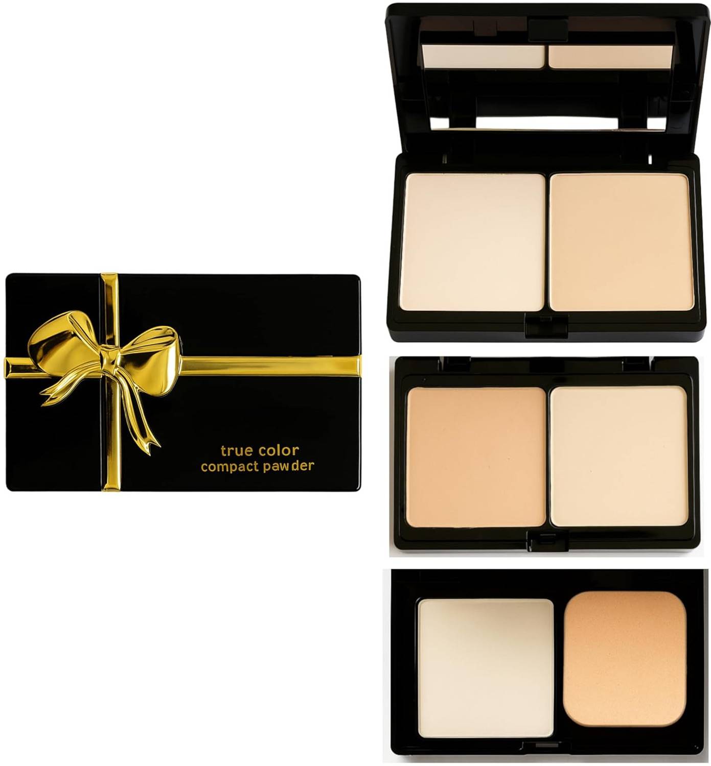 Bajajbeautyshop 5-in-1 Compact Powder Palette with Sponge Applicator Compact
