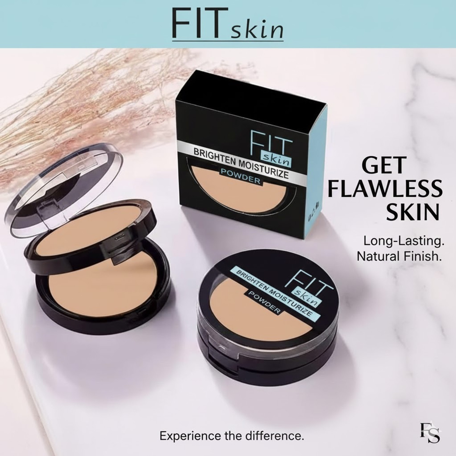 Image of SEUNG 2 In 1 Shimmery & Matte Compact Powder Absorbs Oil From Skin Compact