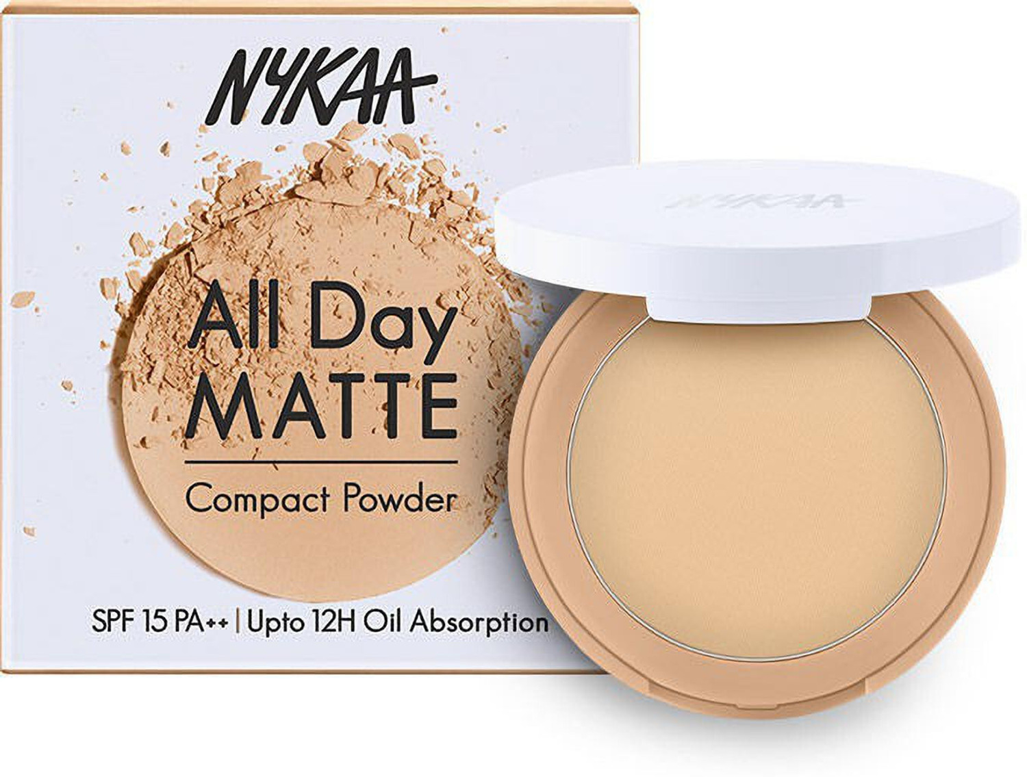 Image of NYKAA All Day Matte Compact Powder - Beige 03 Compact (Beige, 8 g)