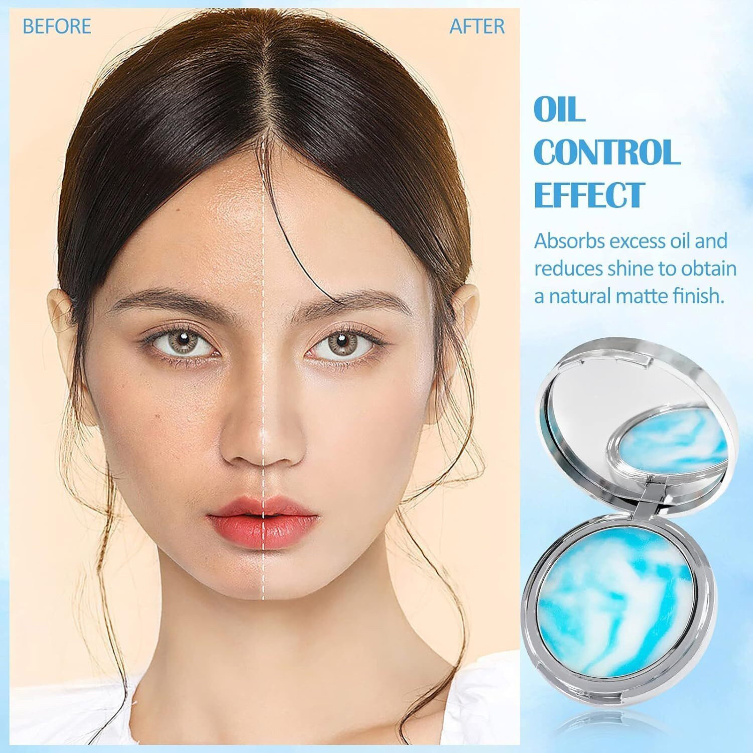 Image of VONGEE CANDY BELLA Oil Control Gel Powder - Mattifying Formula , Poreless Skin Compact