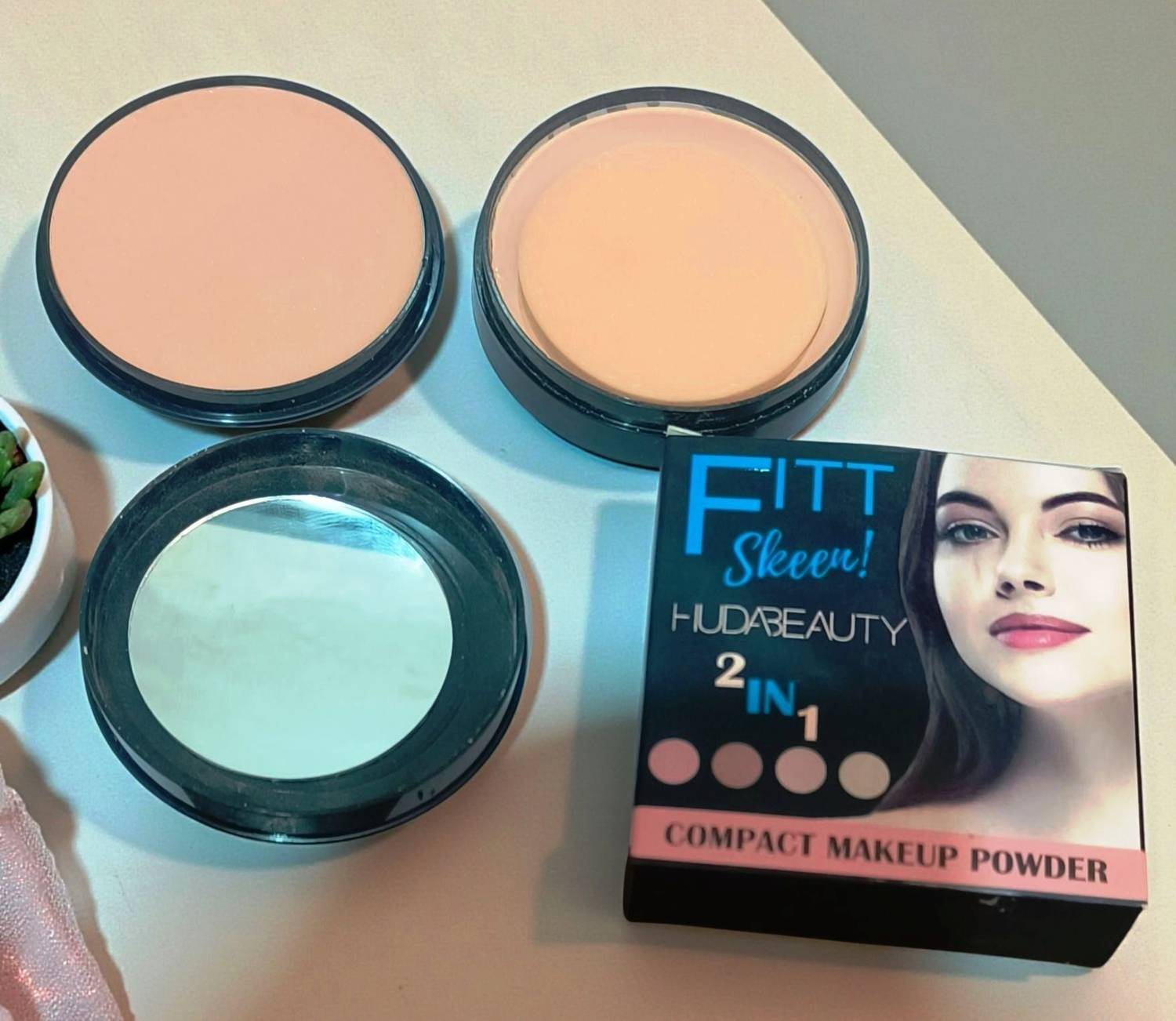 bjss cosmo compact 2 in 1 makeup powder Compact