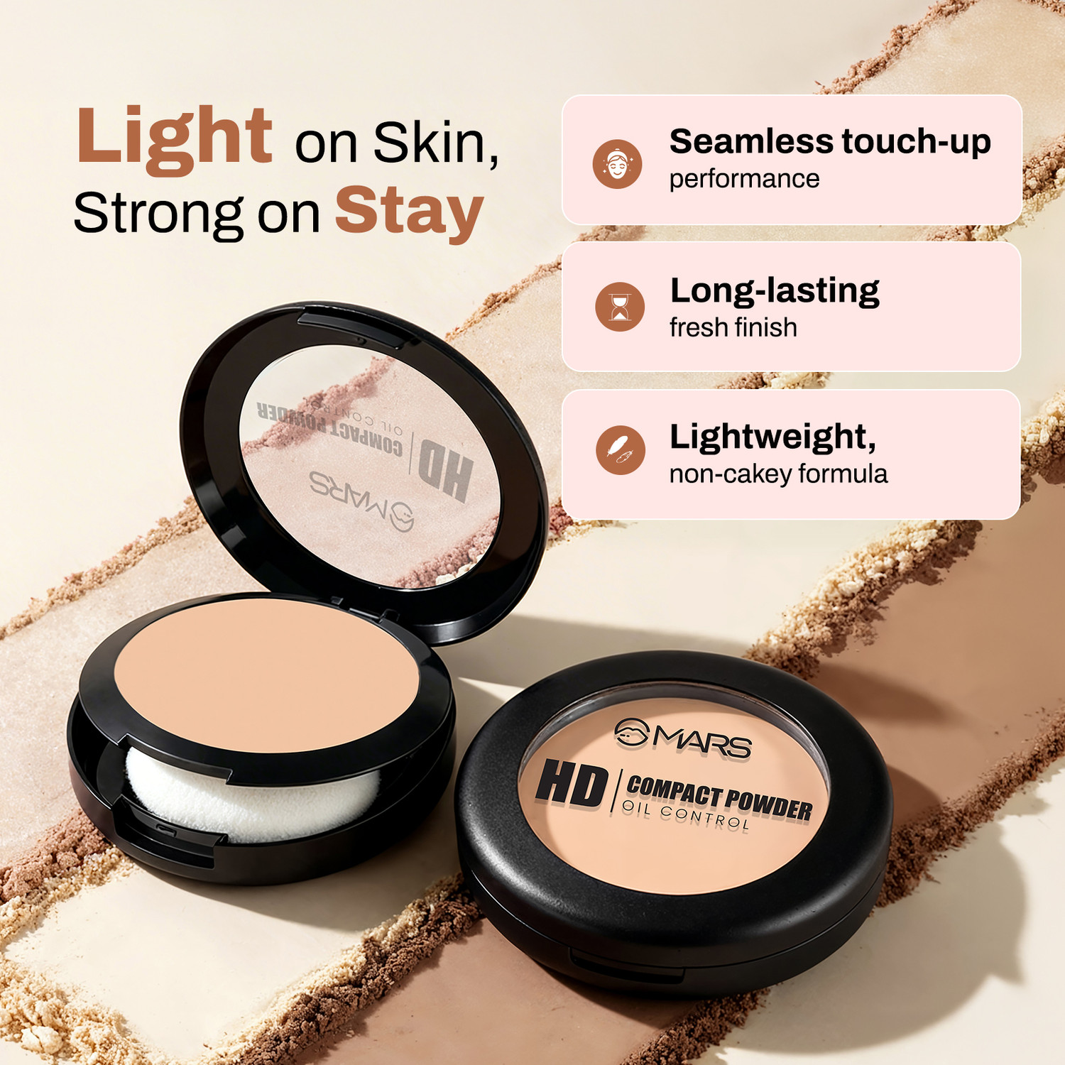 Image of MARS HD Mattifying Powder Oil Control & Long Lasting Finish Compact