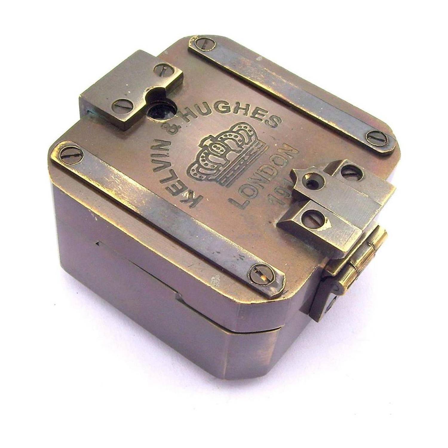 Ascent India Brass solid mini brunton compass Square antique vintage style gift Compass