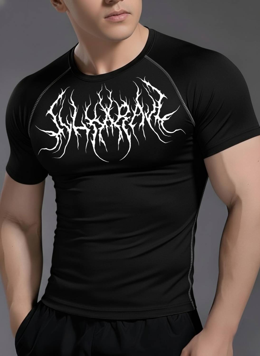 Gym Hound Men Boat Neck Black T-Shirt - Image 4