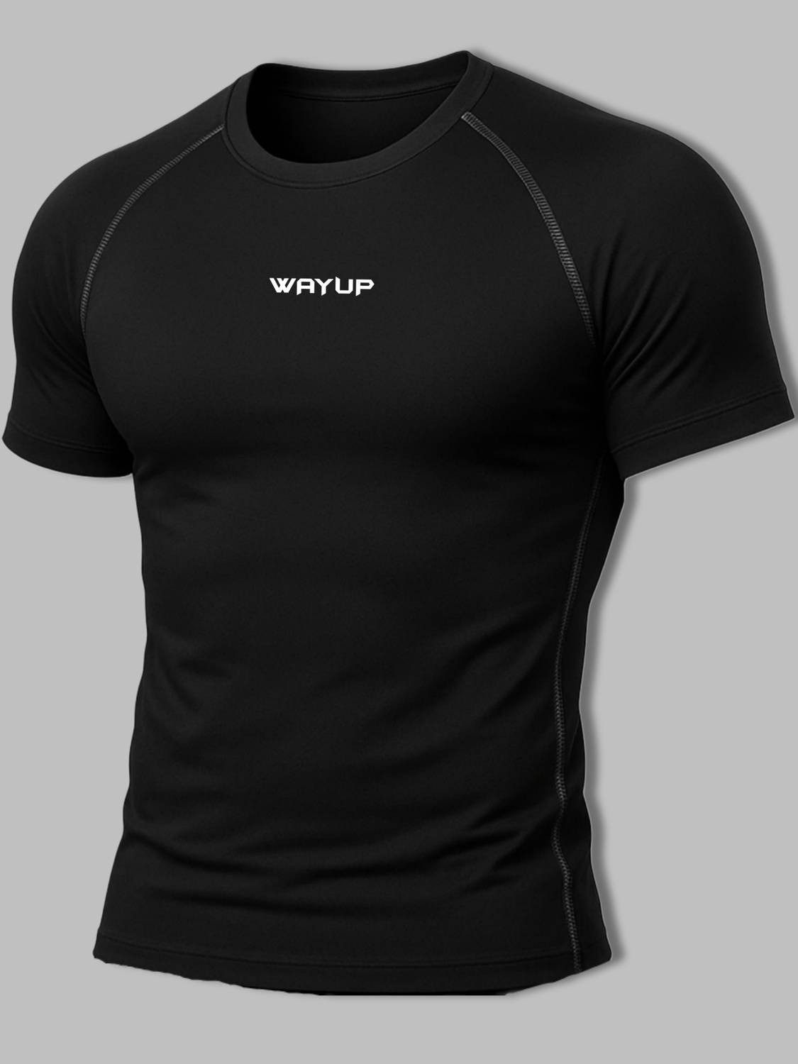 Gym Hound Black Boat Neck T-Shirt - Image 1