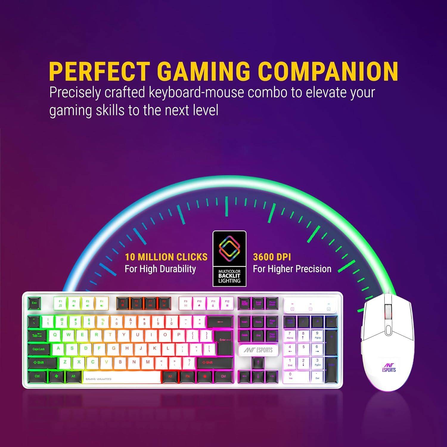 Ant Esports KM1610 LED Keyboard & Mouse Combo - Image 4
