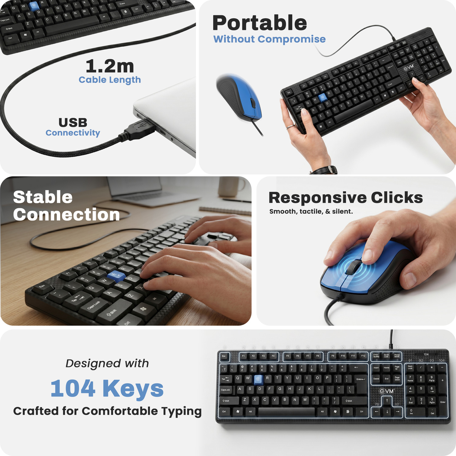 Image of EVM WDKM-513 Combo Set
