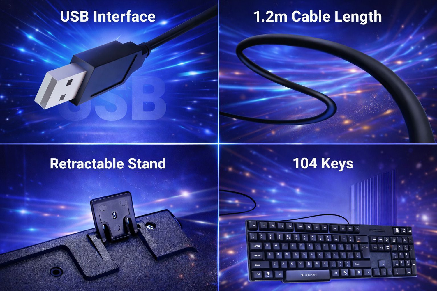 Image of ZEBRONICS KEYBOARD K-65 AND MOUSE COMFORT+ Combo Set Designed for Gaming
