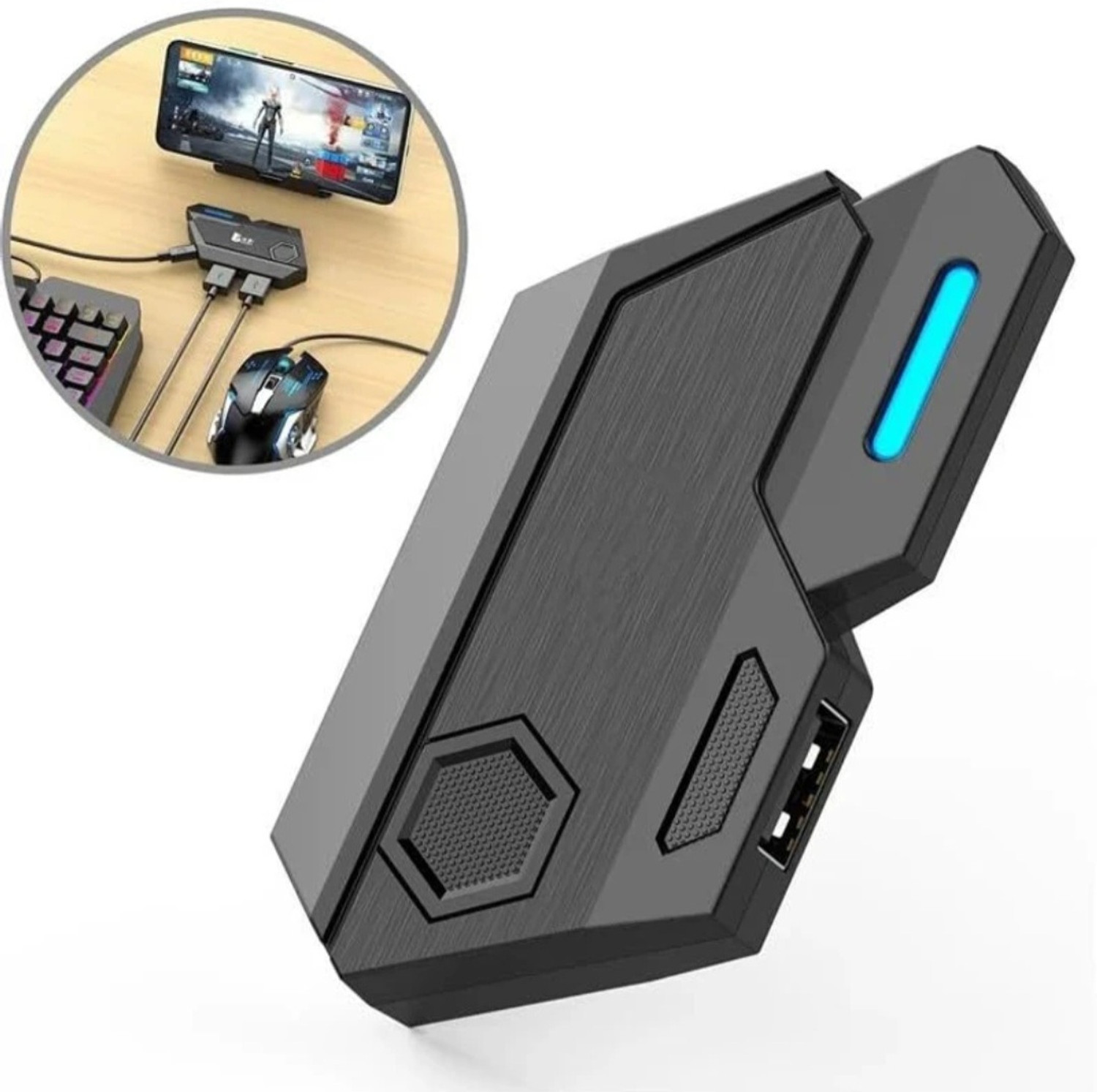 Image of FROH Bluetooth Gaming Keyboard Mouse Convertor For Smartphone 5 in 1 Mobile Game Combo Set Designed for Gaming