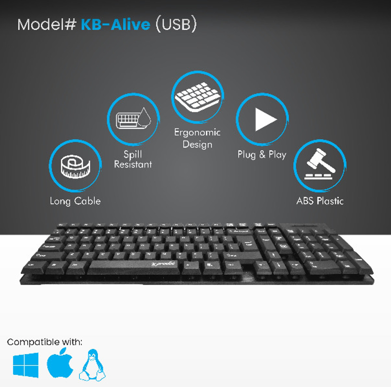 Image of PRODOT KB-Alive USB & 7-Color RGB Backlit Mouse Combo Pack for PC /Laptop Combo Set Designed for Gaming (Black)
